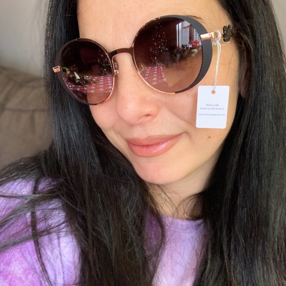 Authentic SWAROVSKI ROUND 51 metal/Acetate SWAN crystals sunglasses - Picture 8 of 16